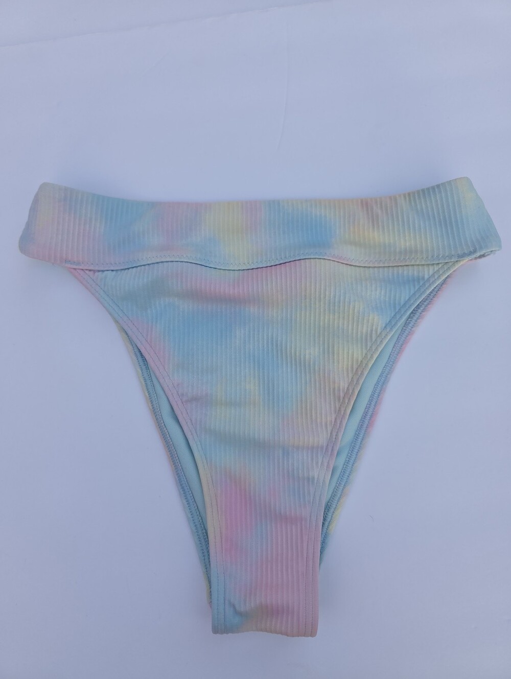 ​Hollister Pastel Tie-Dye Ribbed High-Leg Bikini Bottoms XS